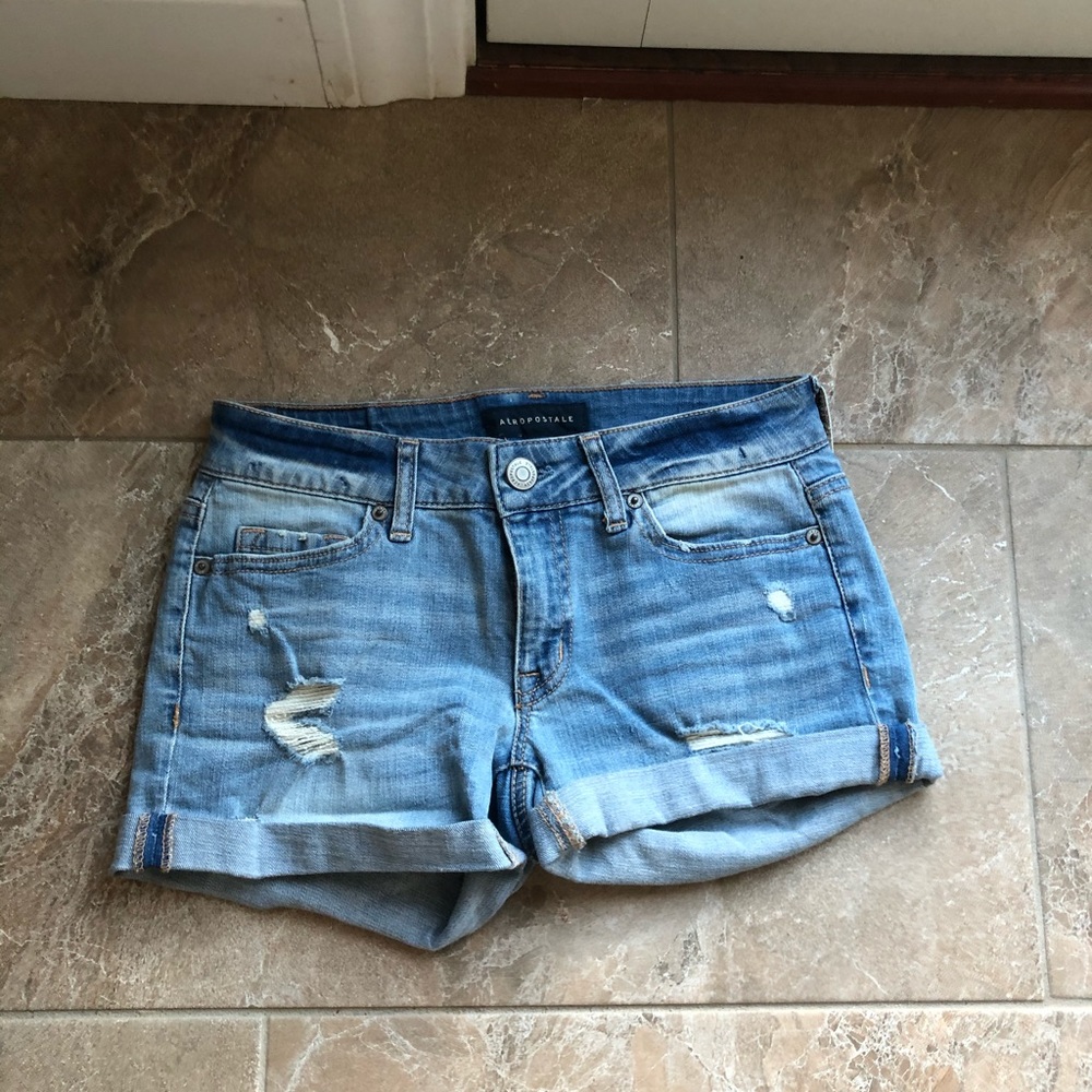 Aeropostale denim shorts with small stain on back